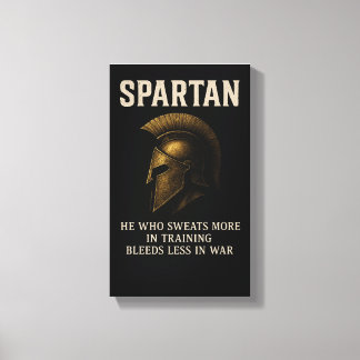 Spartan Motivation Wall Art, Motivational Quote, Leinwanddruck