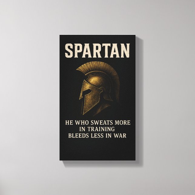 Spartan Motivation Wall Art, Motivational Quote, Leinwanddruck (Vorderseite)