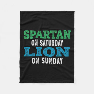 Spartan on Saturday Lion on Sunday Football Fans V Fleecedecke