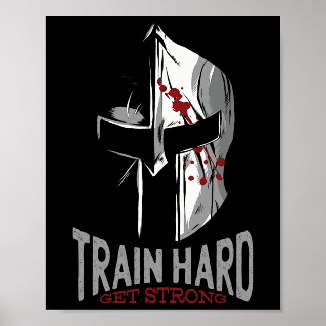 Spartan Sparta Helmet Gym Motivation Gift Poster (Vorne)