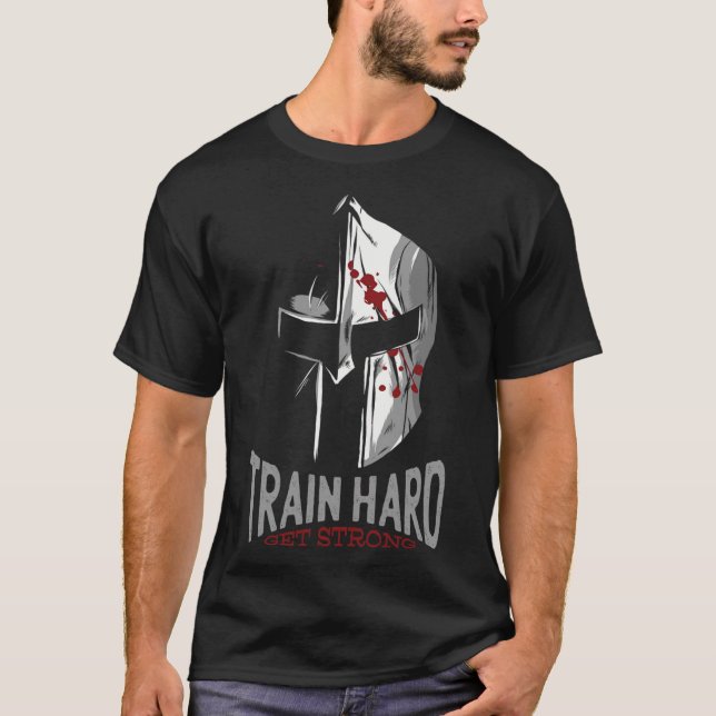 Spartan Sparta Helmet Gym Motivation Gift T-Shirt (Vorderseite)
