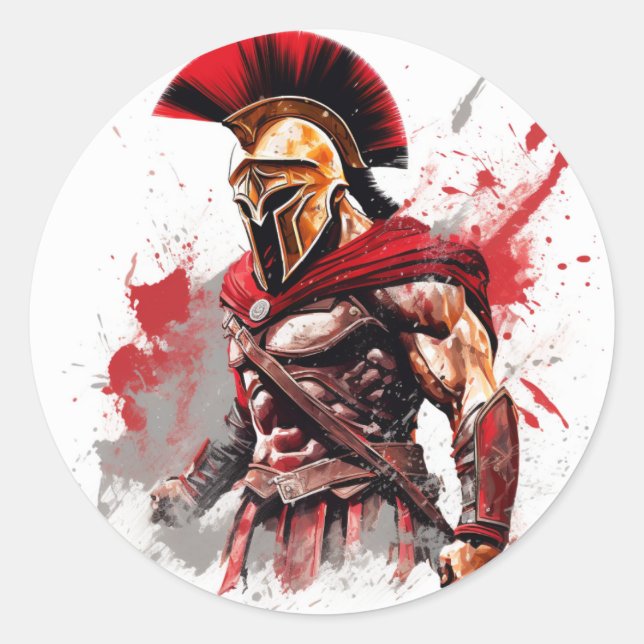 Spartan Spirit: Fearless Warrior Sticker (Vorderseite)
