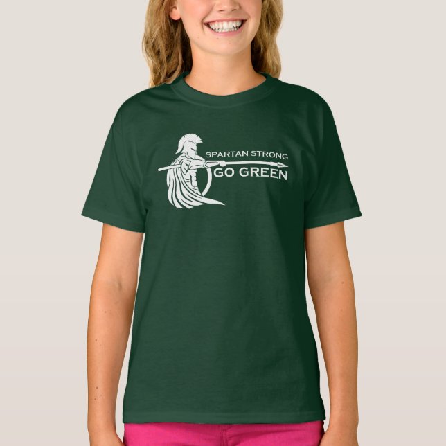 Spartan Strong Go Green Spartan Warriors T-Shirt (Vorderseite)