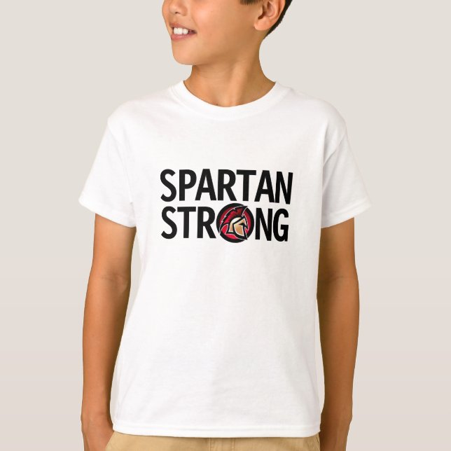 Spartan Strong. Personalisierter T - Shirt (Vorderseite)