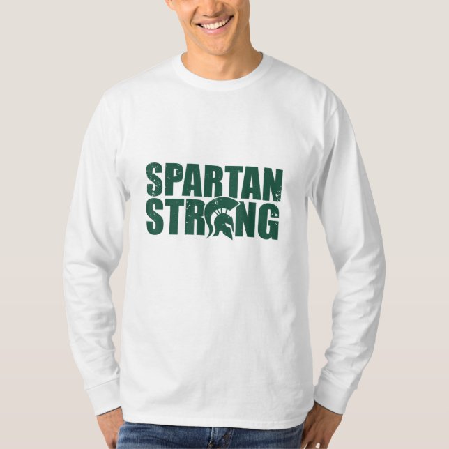 Spartan Strong, trainieren Sie im Fitnessstudio T-Shirt (Vorderseite)