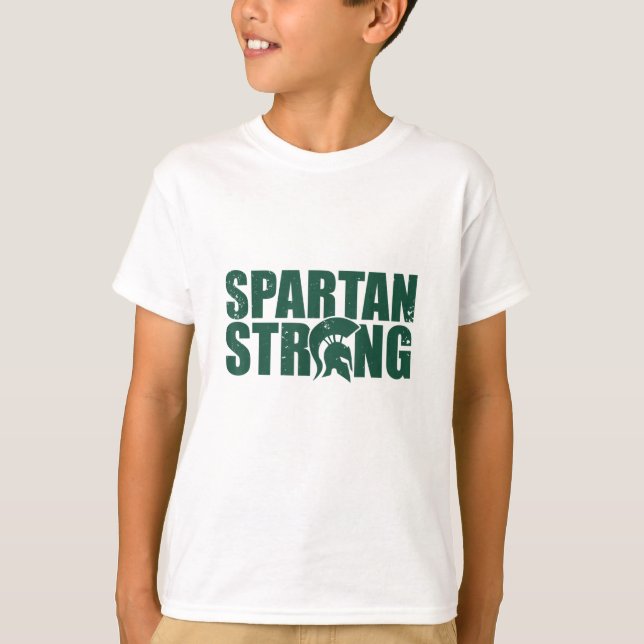 Spartan Strong, trainieren Sie im Fitnessstudio T-Shirt (Vorderseite)