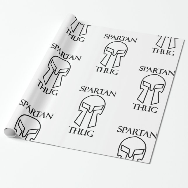 Spartan Thug - Glossy Wrapping Paper, 30" x 6' Geschenkpapier (Ungerollt)