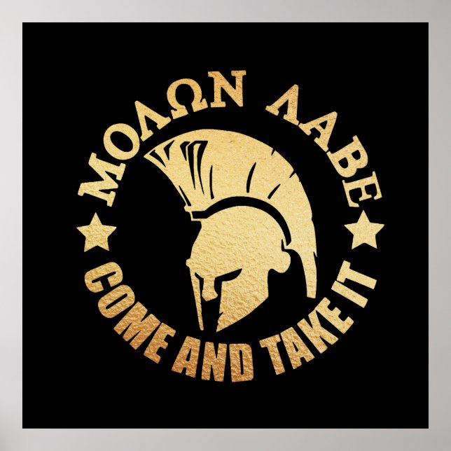 Spartan Warrior Gold Poster (Vorne)