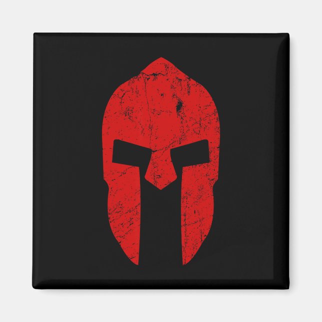 Spartan Warrior Helmet Gym Motivation Magnet (Vorne)