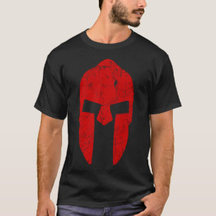 Spartan Warrior Helmet Gym Motivation T-Shirt