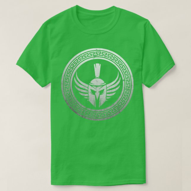 Spartan Warrior Helmet Vintag T-Shirt (Design vorne)