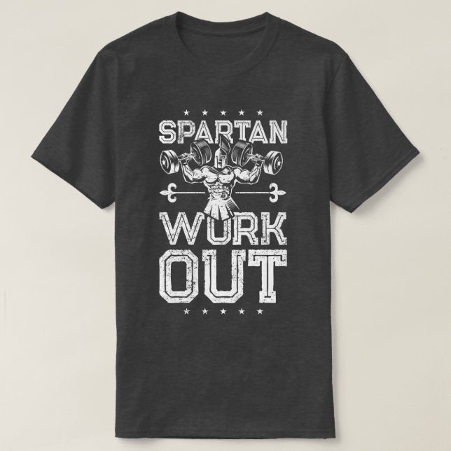 Spartan Workout Fitness Lifting Weight T-Shirt (Design vorne)