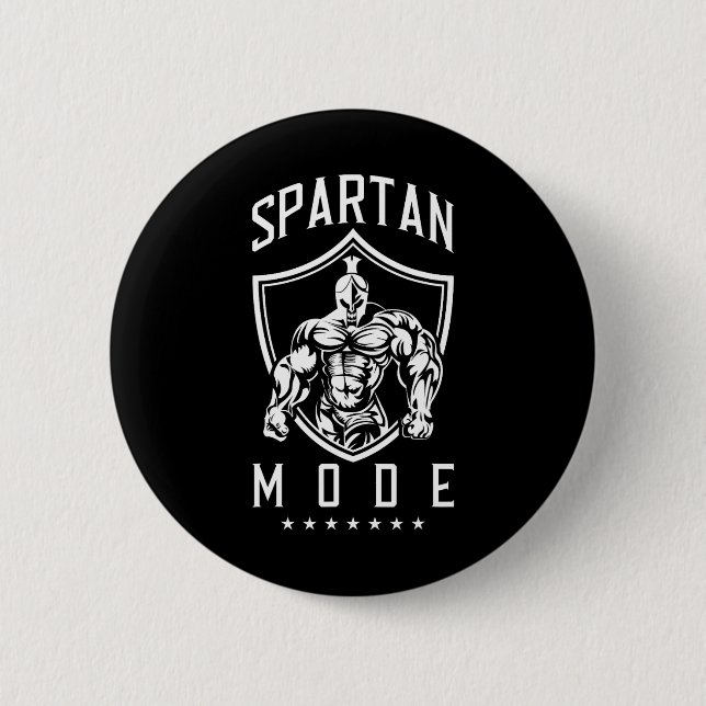 Spartan Workout Mode Fitness Gym Sparta Button (Vorderseite)