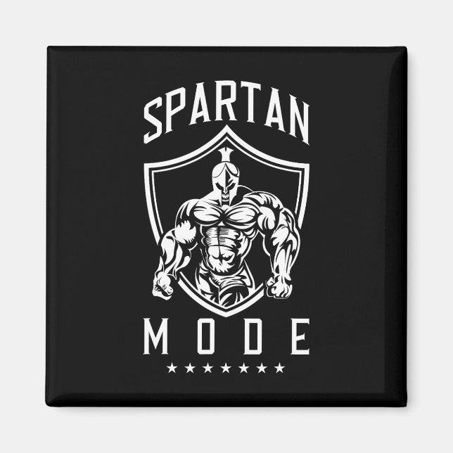 Spartan Workout Mode Fitness Gym Sparta Magnet (Vorne)