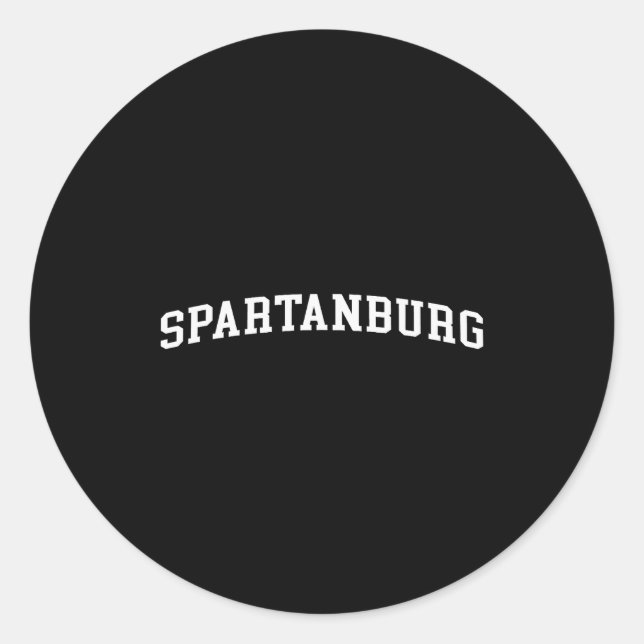 Spartanburg  runder aufkleber (Vorderseite)
