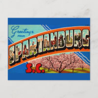 Spartanburg SC Grußpostkarte
