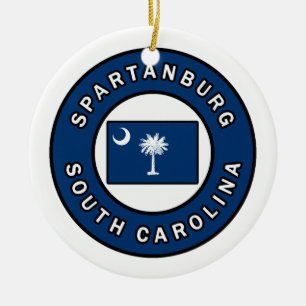 Spartanburg South Carolina Keramik Ornament