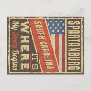 Spartanburg South Carolina Postkarte
