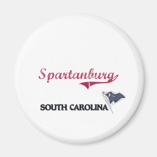 Spartanburg South Carolina Stadt-Klassiker Magnet