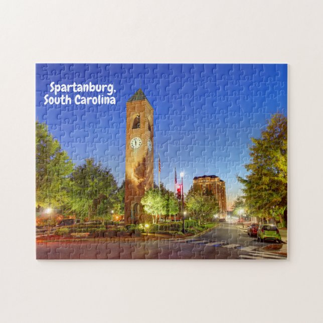 Spartanburg, South Carolina Uhrturm Puzzle (Horizontal)