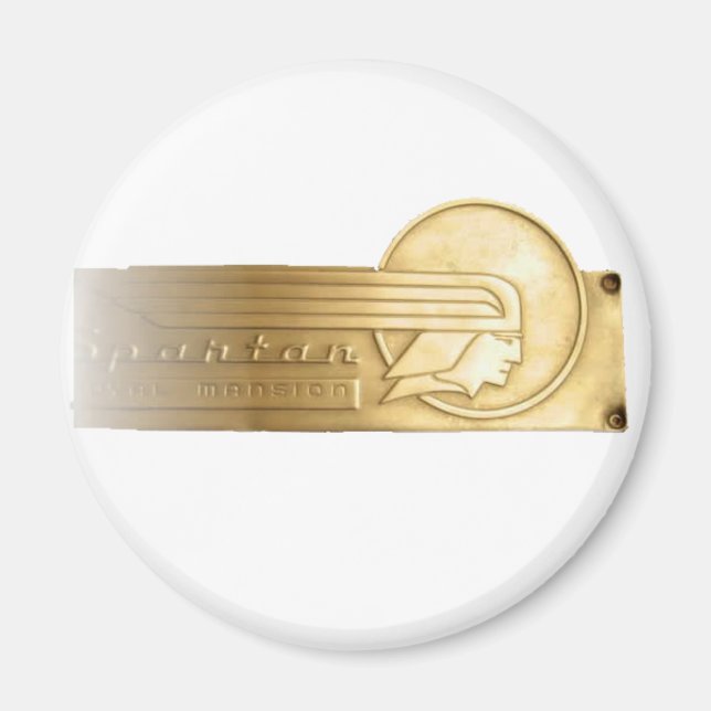 Spartanhänger Vintages Logo Magnet (Vorne)