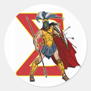 SPARTANISCHE HOPLITES RUNDER AUFKLEBER