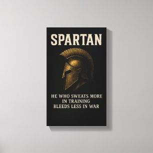 Spartanische Motivationswandkunst, Motivationszita Leinwanddruck