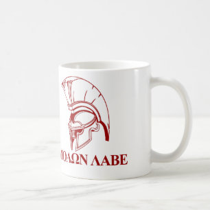 Spartanischer Grieche kommt ihm Molon Labe nehmen Kaffeetasse
