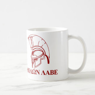 Spartanischer Grieche kommt ihm Molon Labe nehmen Kaffeetasse