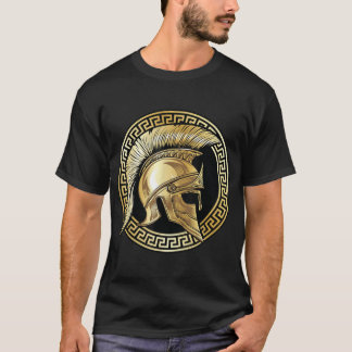 Spartanischer Helm Gold Gladiator Sparta Griechisc T-Shirt