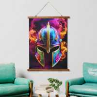 Spartanischer Helm Wandteppich