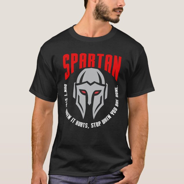 Spartanischer Krieger-Geschenk-Fitness-Turnhalle T-Shirt (Vorderseite)
