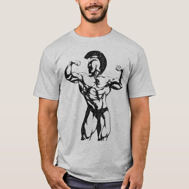Spartanischer Muskel T-Shirt (Vorderseite)
