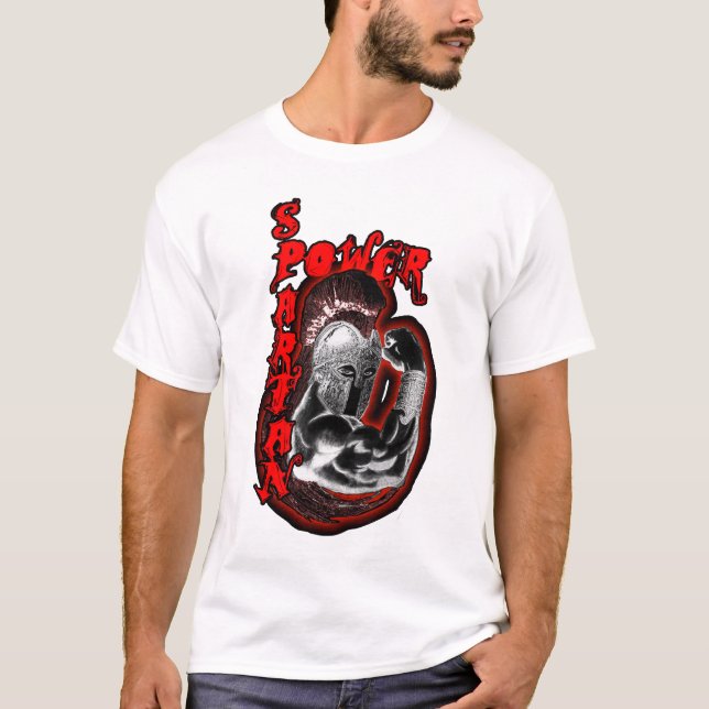 Spartanischer Power-Behälter T-Shirt (Vorderseite)