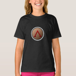 Spartanischer Schild-Mädchen-T - Shirt