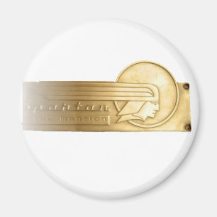 spartanischer Wohnwagen Vintage-Logo Magnet