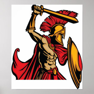 Spartanisches Kriegers-Plakat Poster