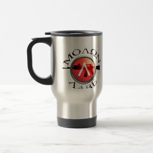 Spartanisches Shield/AR-15 Molon Labe Reisebecher (Links)