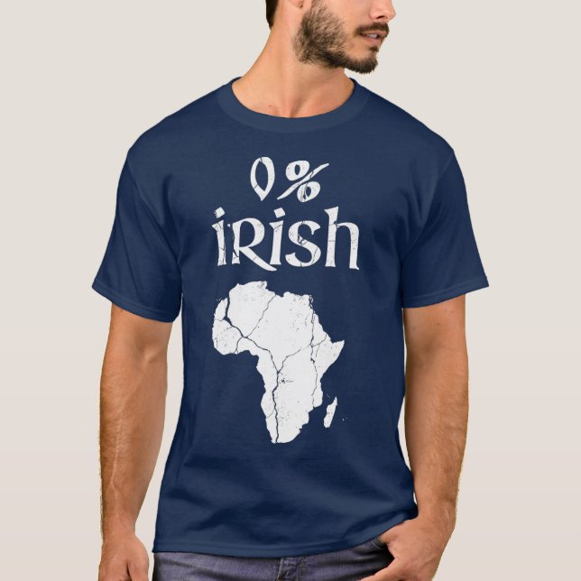 Spaß 0 Prozent Irish African Apparel St Patricks T-Shirt (Vorderseite)