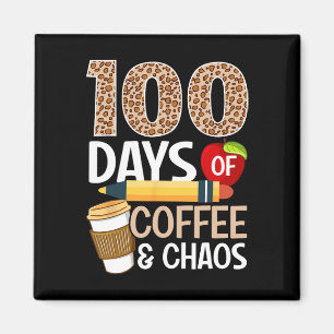 Spaß 100. Schullehrer 100 Tage Kaffee Magnet