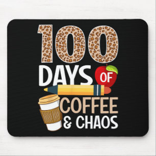 Spaß 100. Schullehrer 100 Tage Kaffee Mousepad