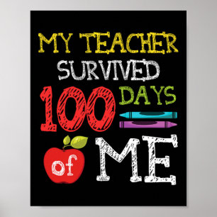 Spaß 100 Tage Schulkinder 100. Schultag Poster
