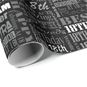 Spaß-18. Geburtstags-Party-personalisiertes Geschenkpapier