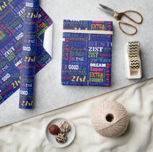 Spaß-21. Geburtstags-Party-personalisiertes Geschenkpapier