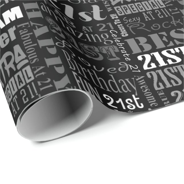 Spaß-21. Geburtstags-Party-personalisiertes Geschenkpapier (Rolleneckpunkt)