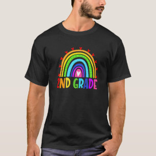 Spaß 2. Klasse Regenbogen zurück zum ersten Schult T-Shirt