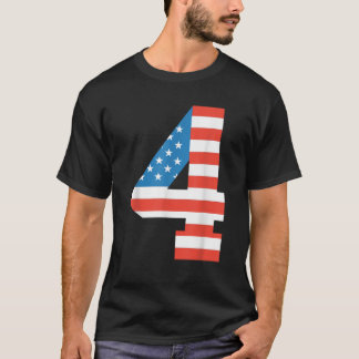 Spaß 4. Geburtstag US-Flagge 4. Juli Junge T-Shirt