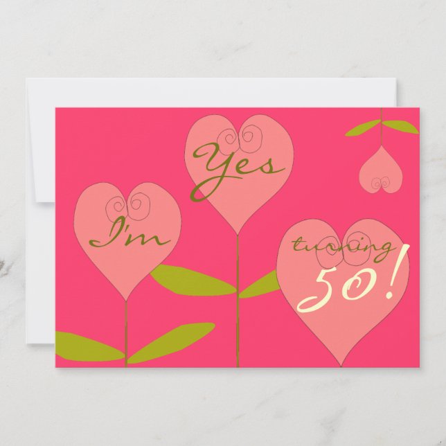 Spaß 50. Geburtstagsfeier Einladung (Vorderseite)