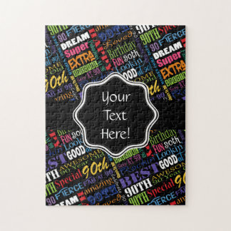 Spaß-90. Geburtstags-Party-personalisiertes Puzzle