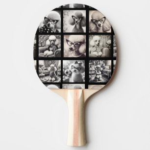 Spaß 9 Foto-Collage-Bilder Tischtennis Schläger